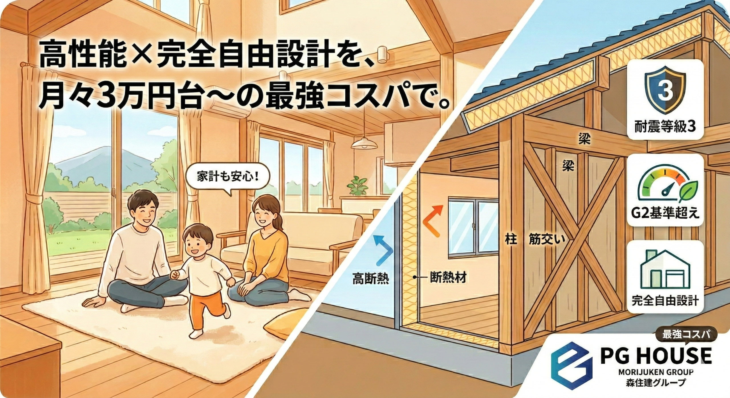 【5分で分かる】PG HOUSEの家づくり